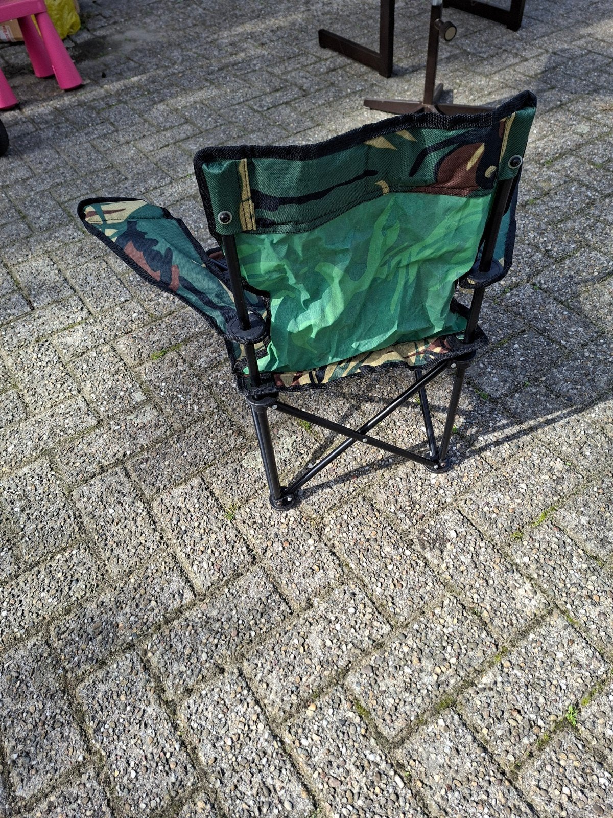 Peuter vouw stoeltje in legerprint, Ophalen of Verzenden, Nieuw, Campingstoel