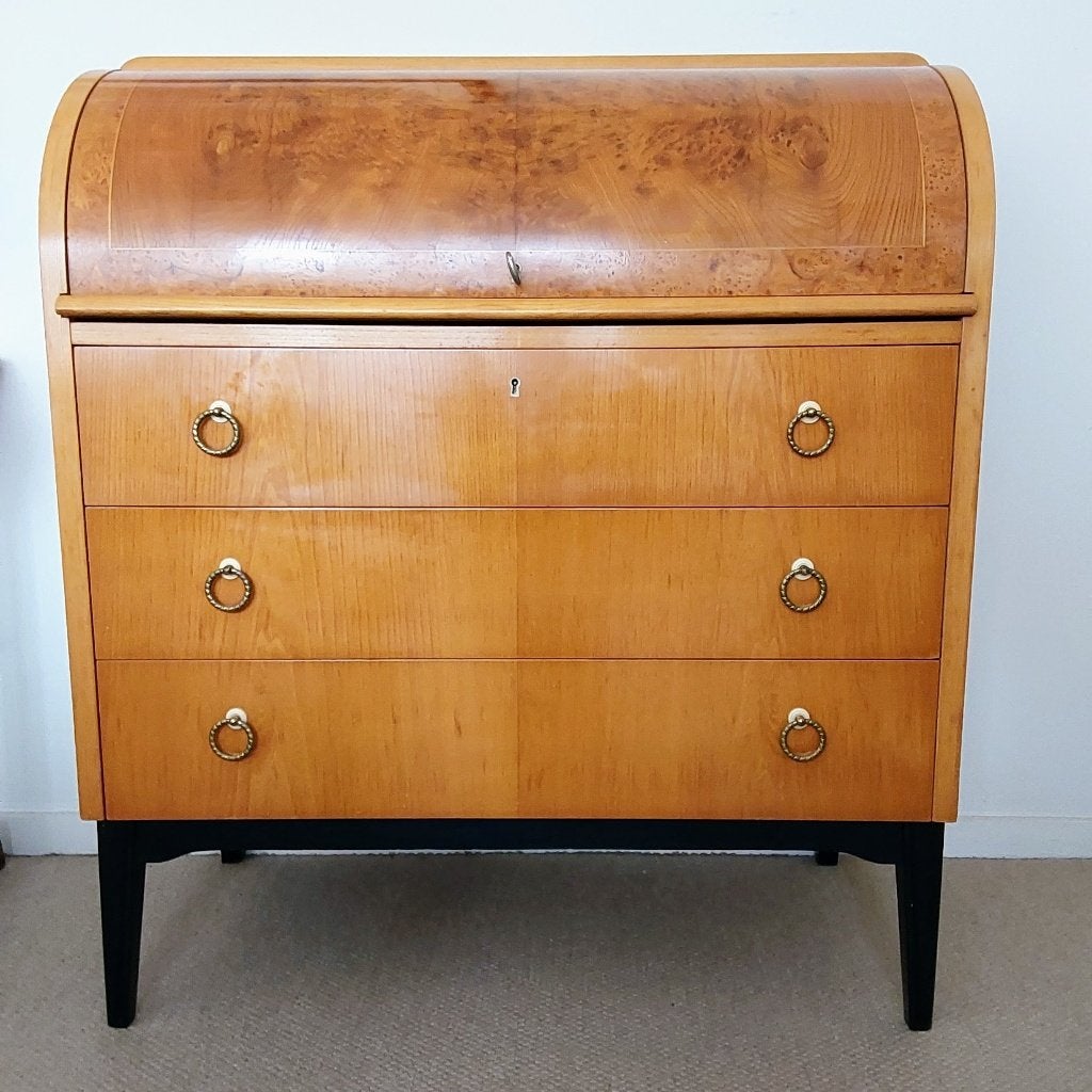 prachtige Mid-Century vintage secretaire van Egon Ostergard, Ophalen, Gebruikt, Mid-Century
