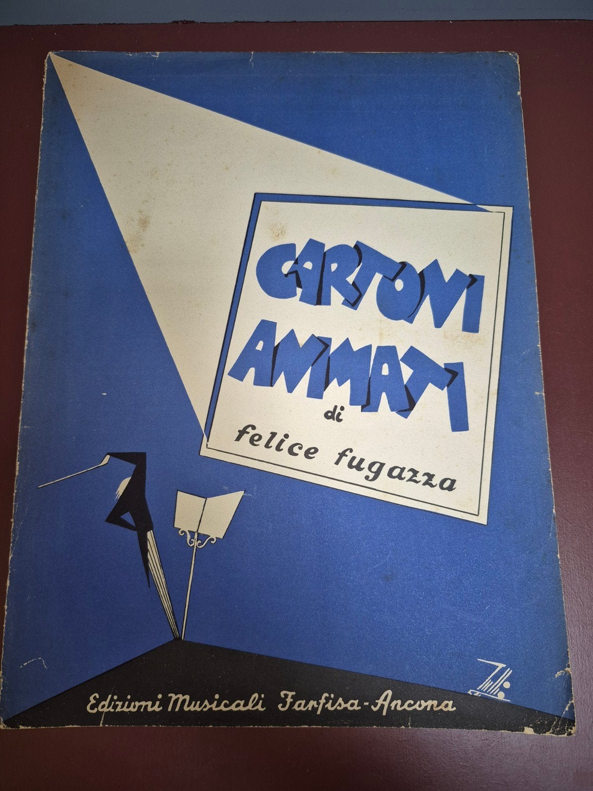 Cartoni Animati - Felice Fugazza - Vintage bladmuziek, Muziek en Instrumenten, Gebruikt, Klassiek, Artiest of Componist, Overige instrumenten
