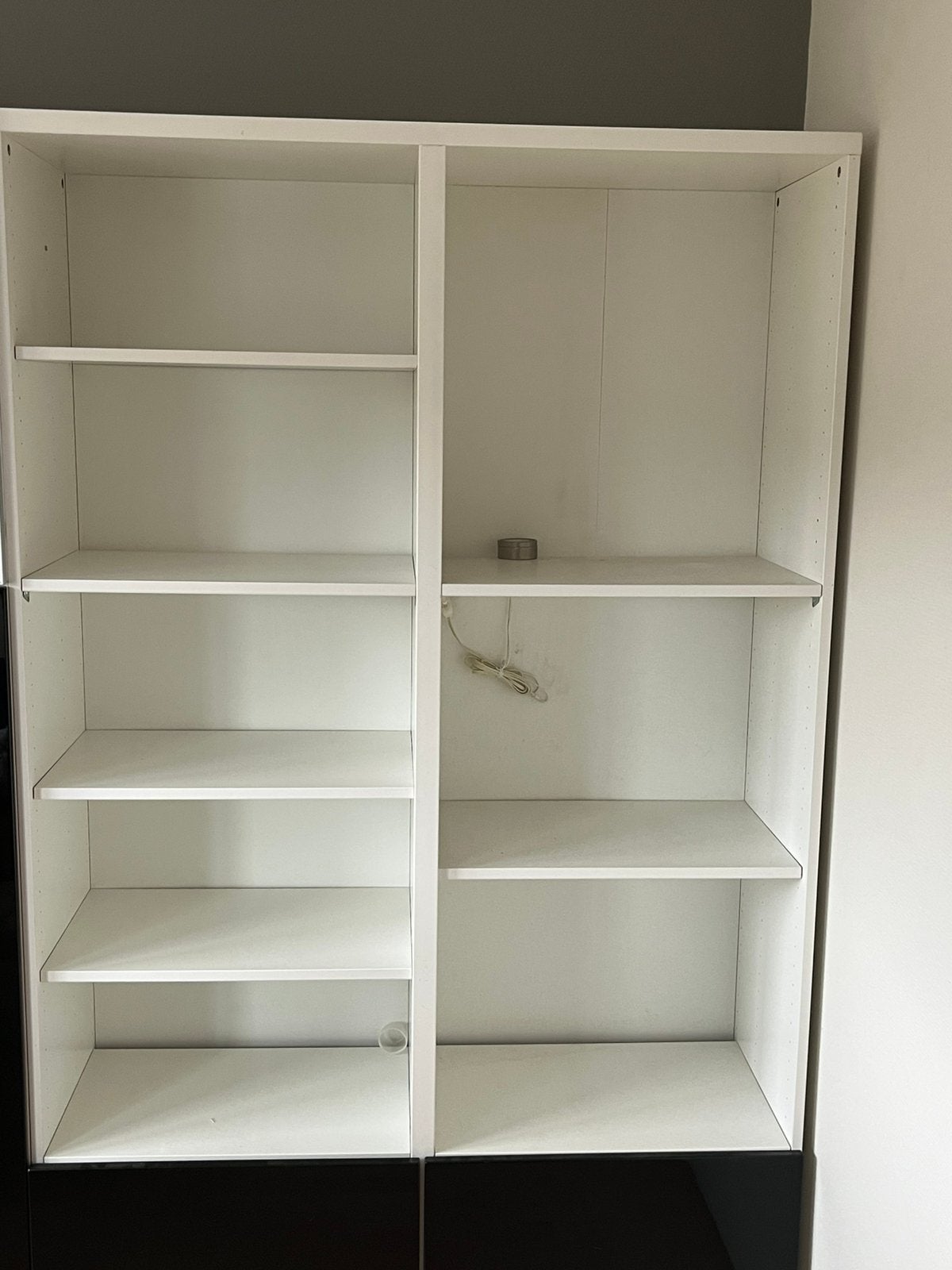 IKEA BESTÅ kast wit met hoogglans zwarte deuren 120x40x192cm, Ophalen, 100 tot 150 cm, Ikea Besta, 150 tot 200 cm