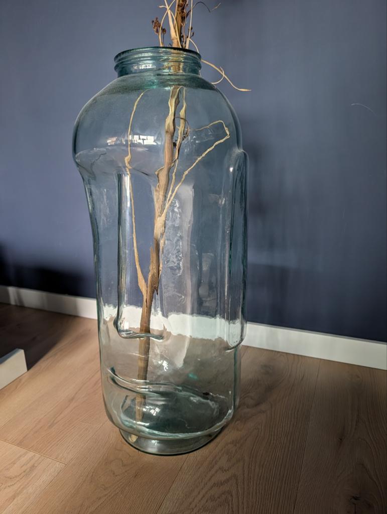 Grote gezichten vaas, Huis en Inrichting, Woonaccessoires | Vazen, Overige kleuren, Ophalen of Verzenden, 75 cm of meer, Glas