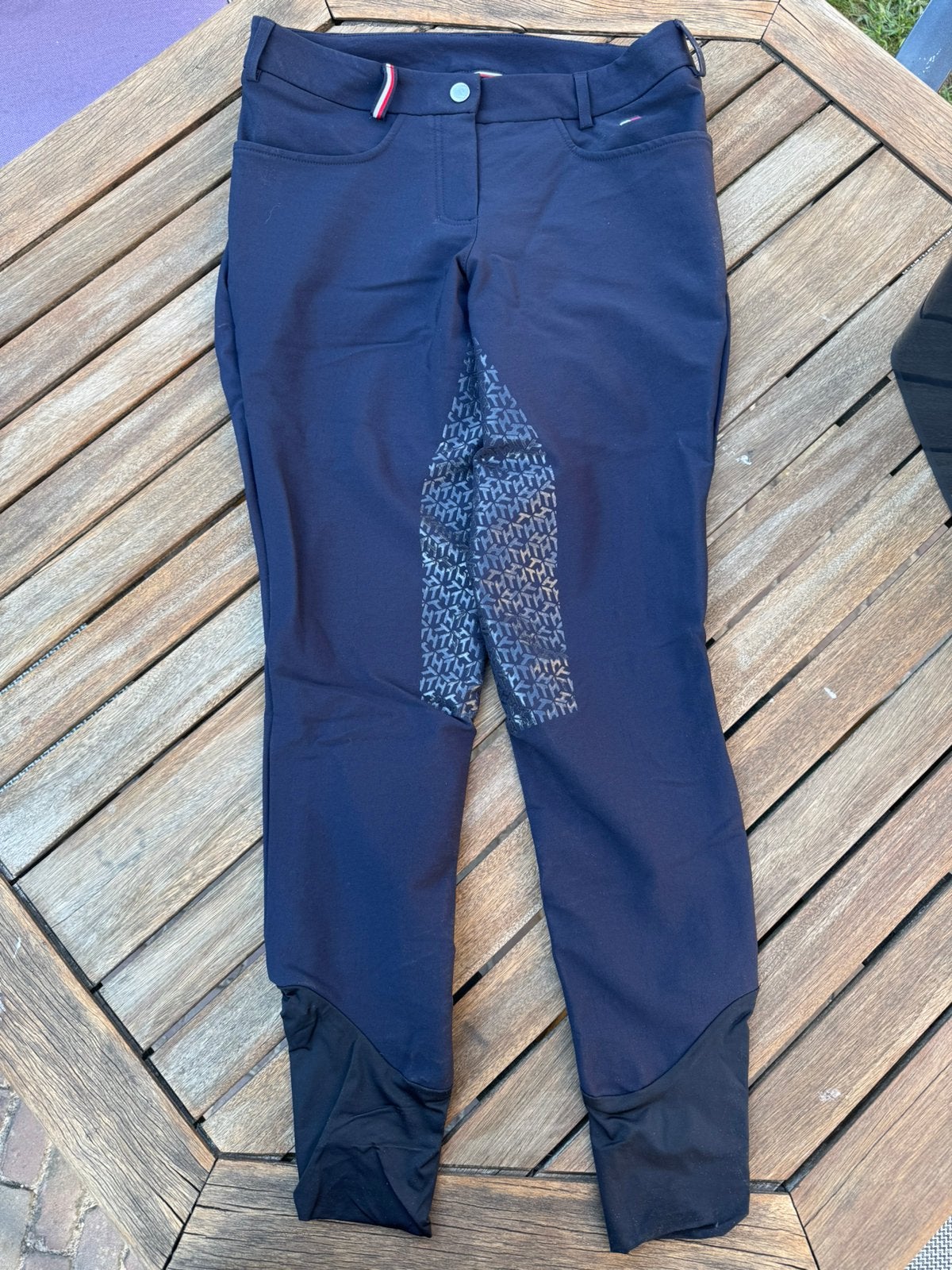 Tommy Hilfiger rijbroek full grip, Dieren en Toebehoren, Paardrijkleding, Blauw, Dressuur, Overige merken, Zo goed als nieuw