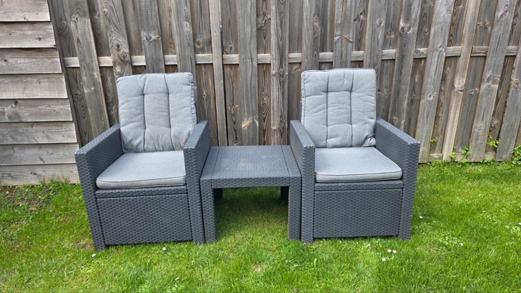 Net 3 Delig Loungeset (Allibert), Tuin en Terras, Tuinsets en Loungesets, Kunststof, Stoel, Ophalen of Verzenden