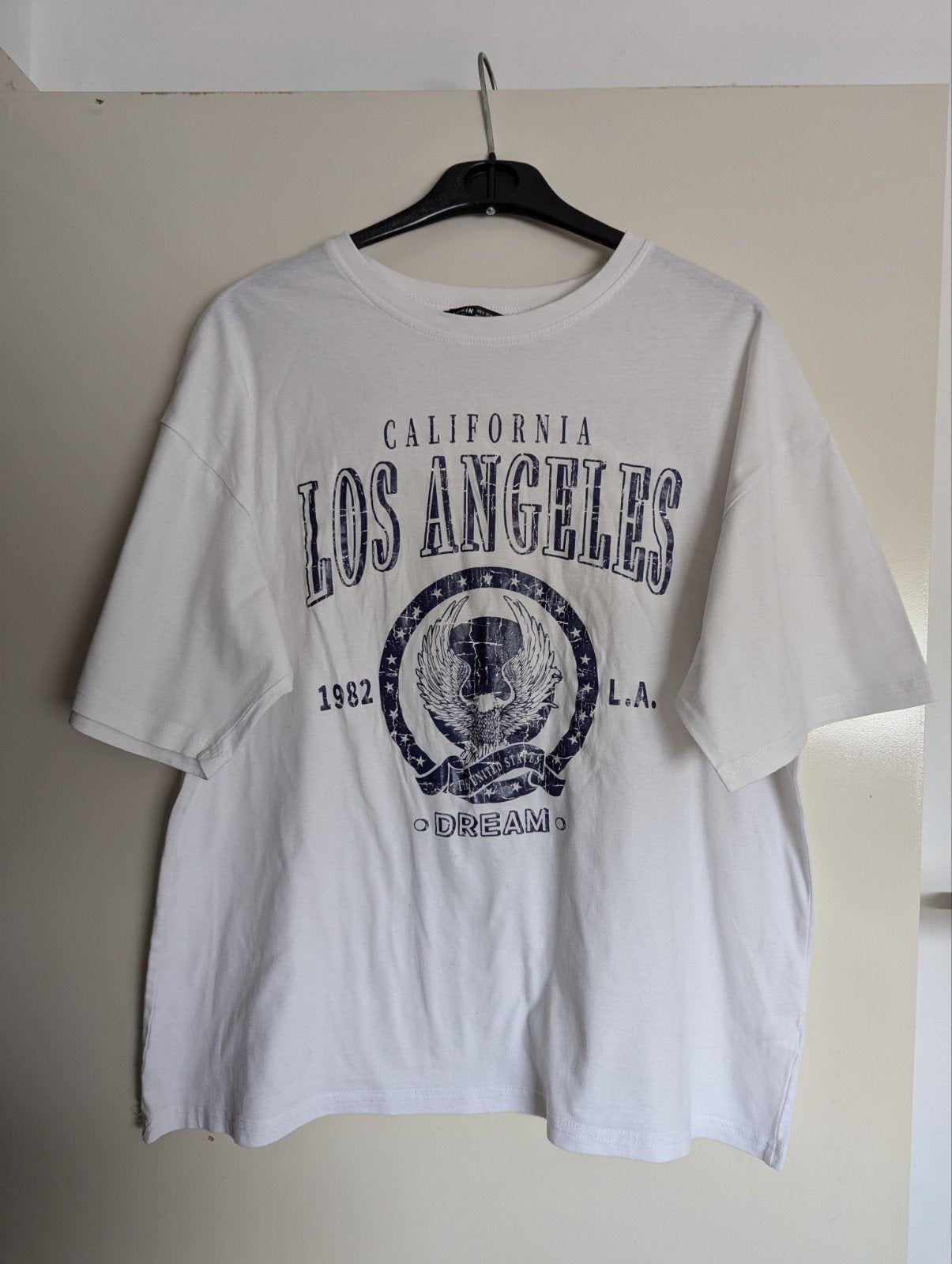 Shein Los Angeles T-shirt, maat S, Kleding | Dames, Wit, Ophalen of Verzenden, Zo goed als nieuw, Korte mouw