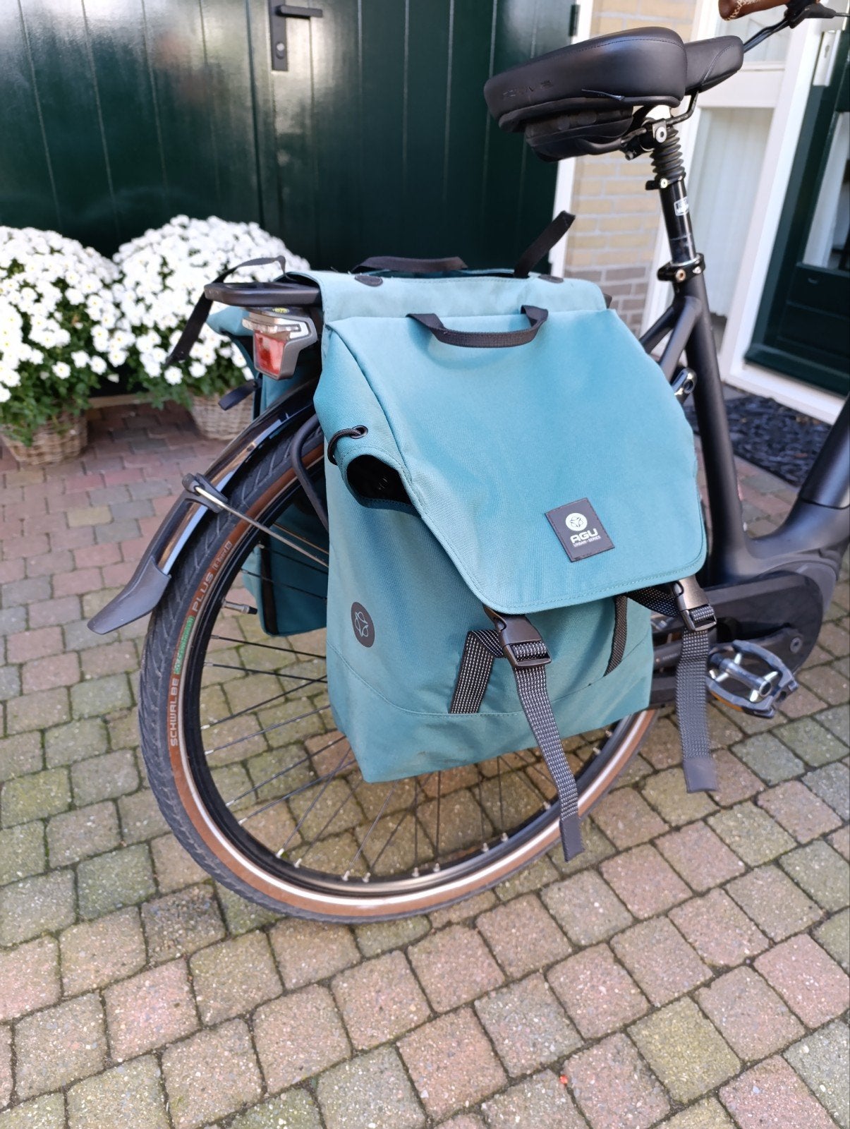 Dubbele fietstassen AGU Urban verkleurd, Fietsen en Brommers, Ophalen of Verzenden, Gebruikt, AGU