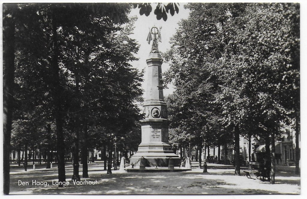 Den Haag Lange Voorhout Oude Ongelopen Amsichtkaart ( B6303, Ophalen of Verzenden, 1960 tot 1980, Ongelopen, Zuid-Holland