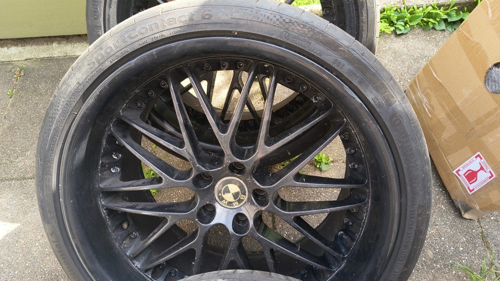 Breyton Velgen met Continental SportContact Banden 22 inch, Ophalen, Gebruikt, 295 mm, Banden en Velgen