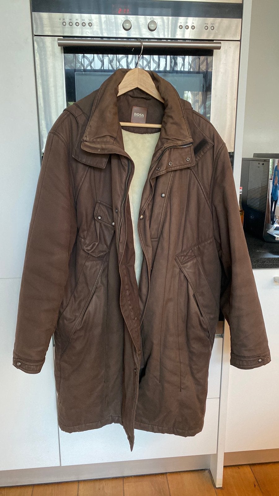 Hugo Boss winterjas bruin XL originele, Ophalen of Verzenden, Gedragen, Maat 56/58 (XL), Bruin