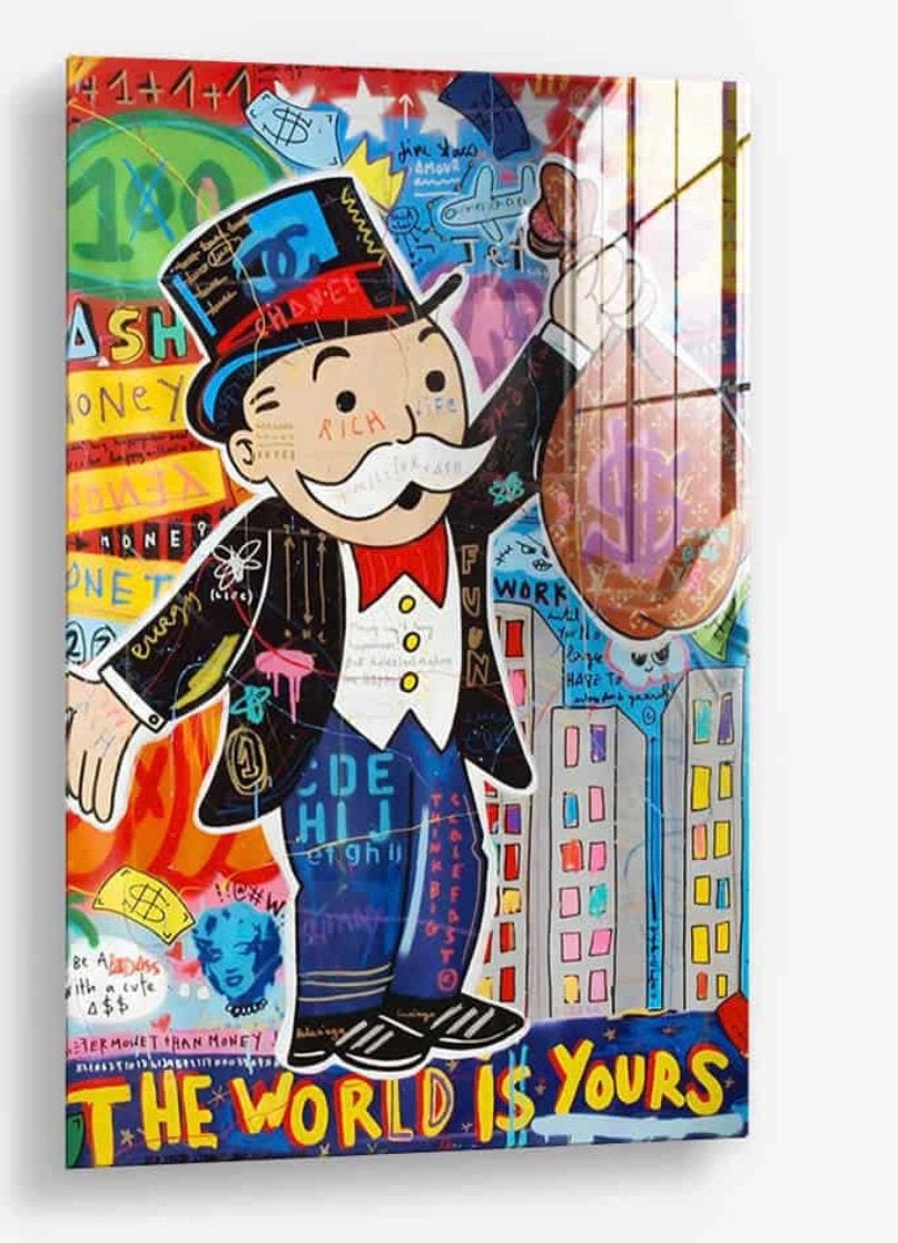 Groot schilderij monopoly nieuw in doos!, Ophalen