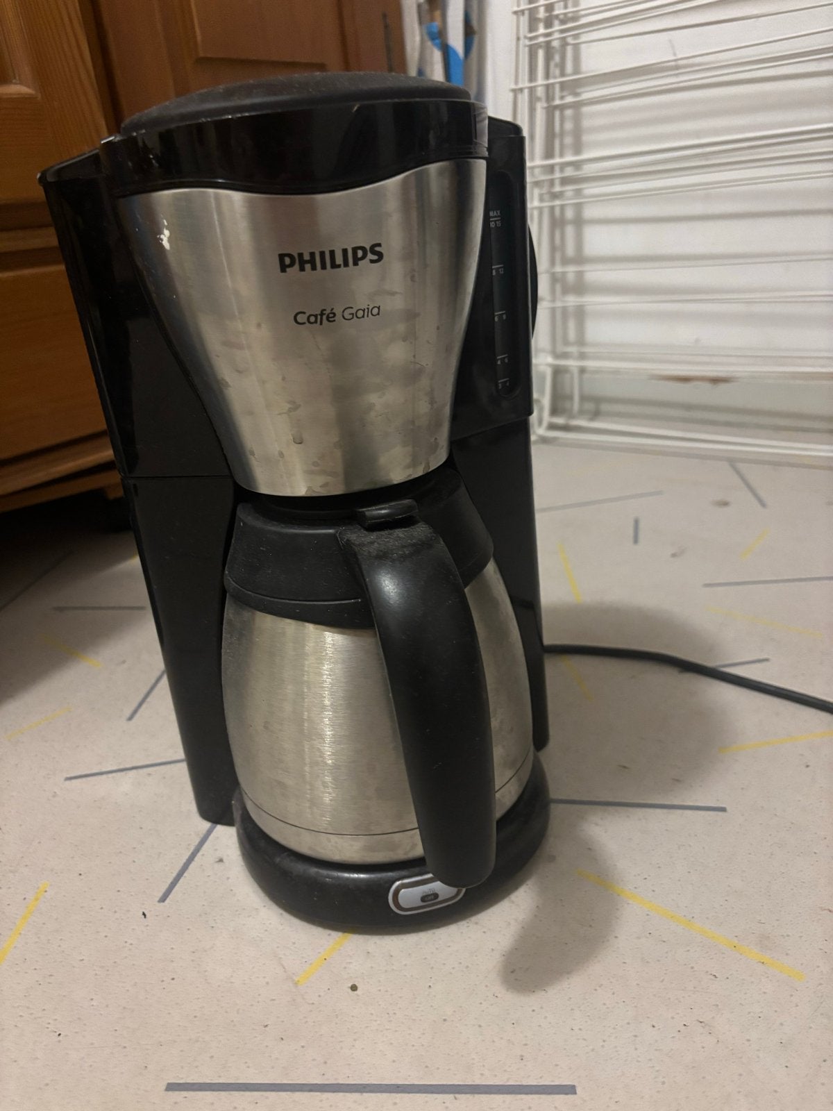 Philips Café Gaia Filterkoffiezetapparaat met Thermoskan, Ophalen, Gebruikt, Koffiemachine, Gemalen koffie