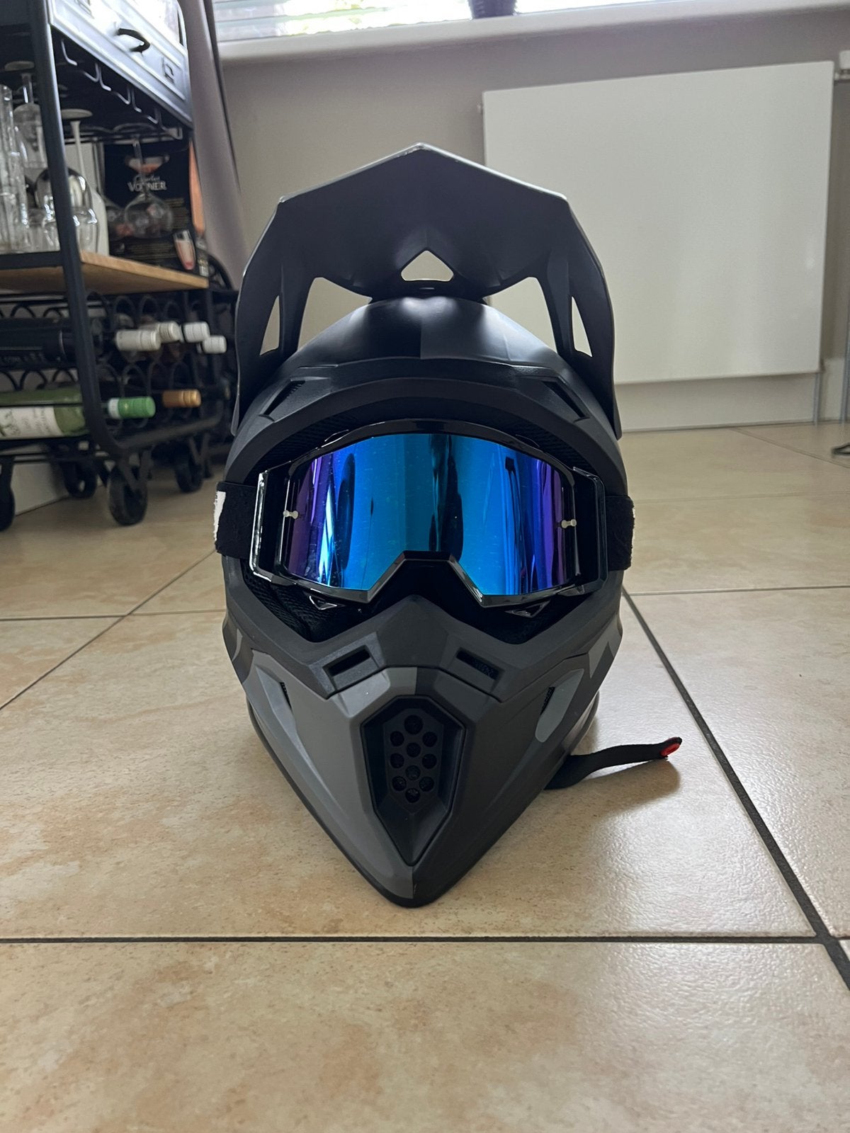 Raven helm met bril, Ophalen of Verzenden, Tweedehands, Offroadhelm, Overige merken