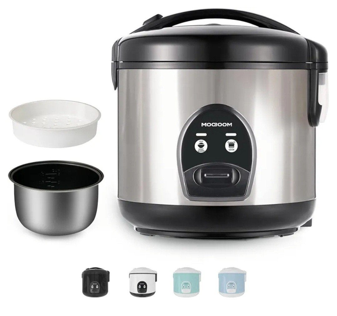 MOOSUM Automatische Rijstkoker 0.8L - Zilver, Huis en Inrichting, Keuken | Bestek, Ophalen of Verzenden, Nieuw, Rvs of Chroom