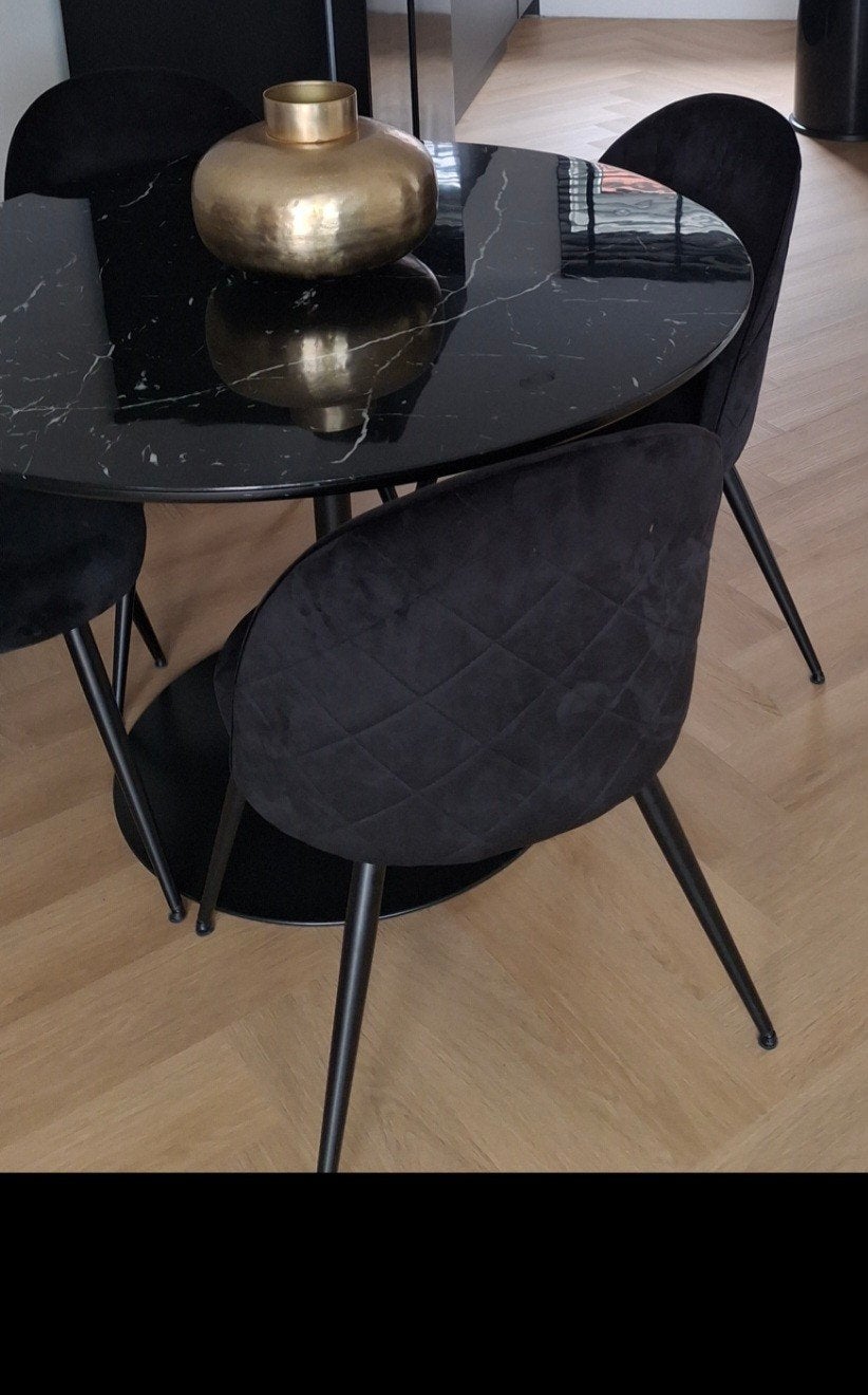 tafel met 4 stoelen, Huis en Inrichting, Ophalen, Zo goed als nieuw, 4 tot 6 stoelen
