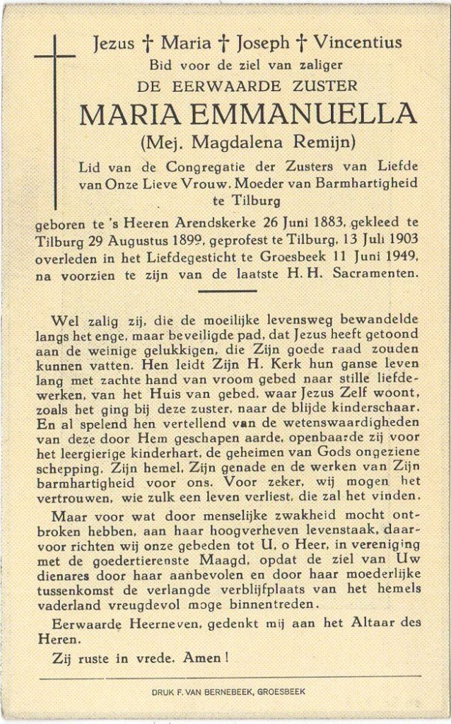 zr. Magd. Remijn 1883 's Heeren Arendskerke + 1949 Groesbeek, Verzamelen, Verzenden