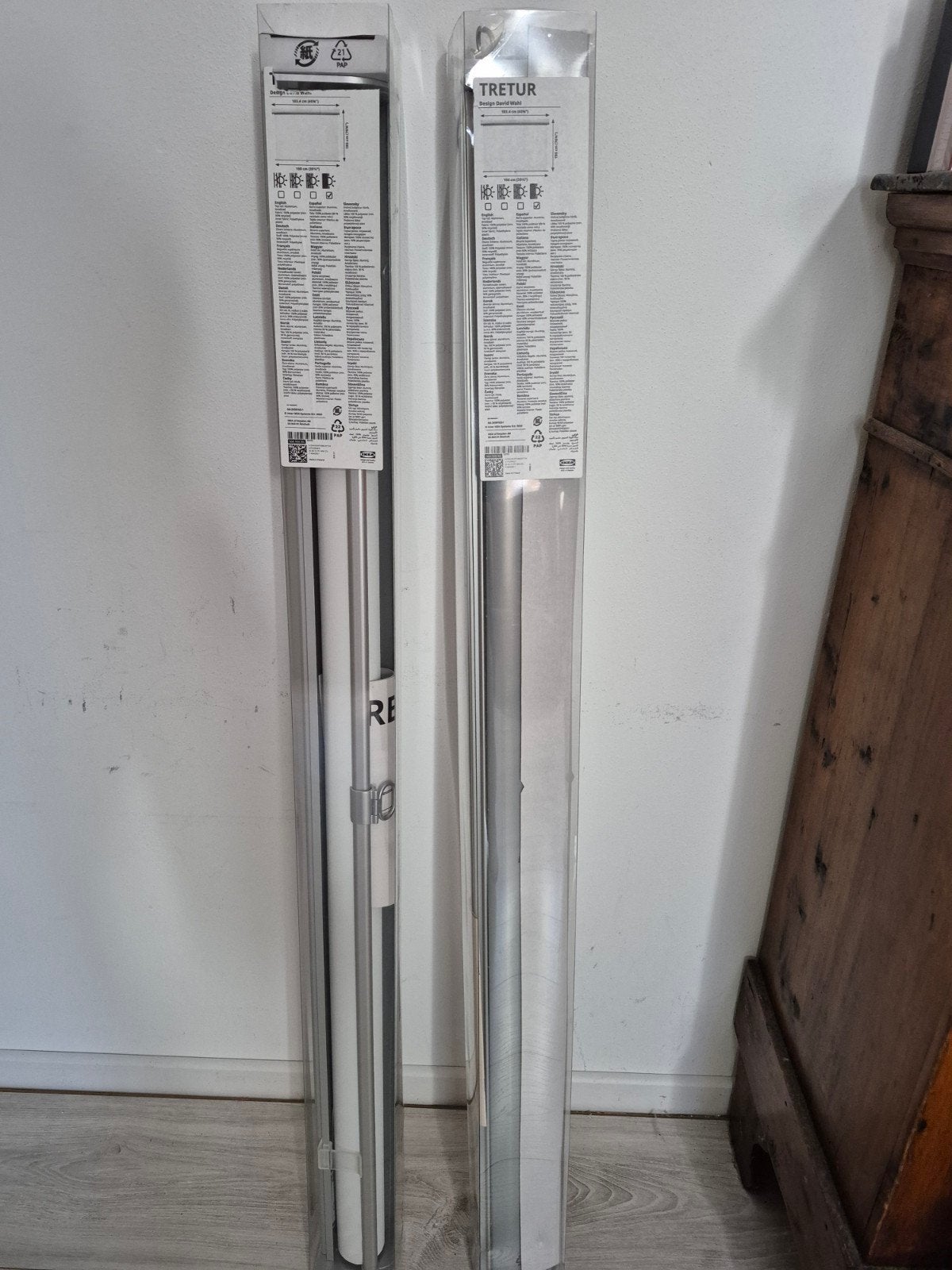 Tretur verduisterende rolgordijnen Ikea 1 meter breed, Duo rolgordijn, Wit, Ophalen of Verzenden, Zo goed als nieuw