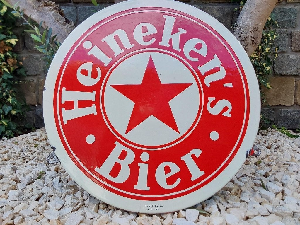Emaille Reclamebord Bord Heinekens Bier, Antiek en Kunst, Ophalen of Verzenden