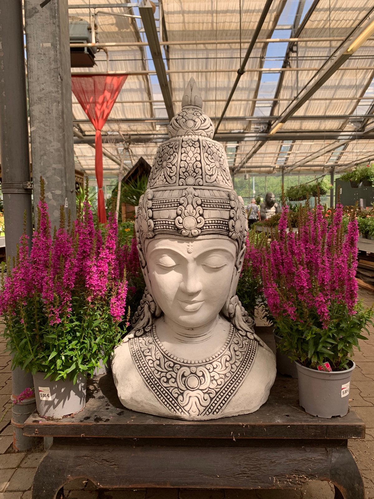 ‼️Shiva Boeddhabeeld 110cm Boeddhakop Boeddha tempelboeddha, Tuin en Terras, Ophalen of Verzenden, Nieuw, Beton, Boeddhabeeld