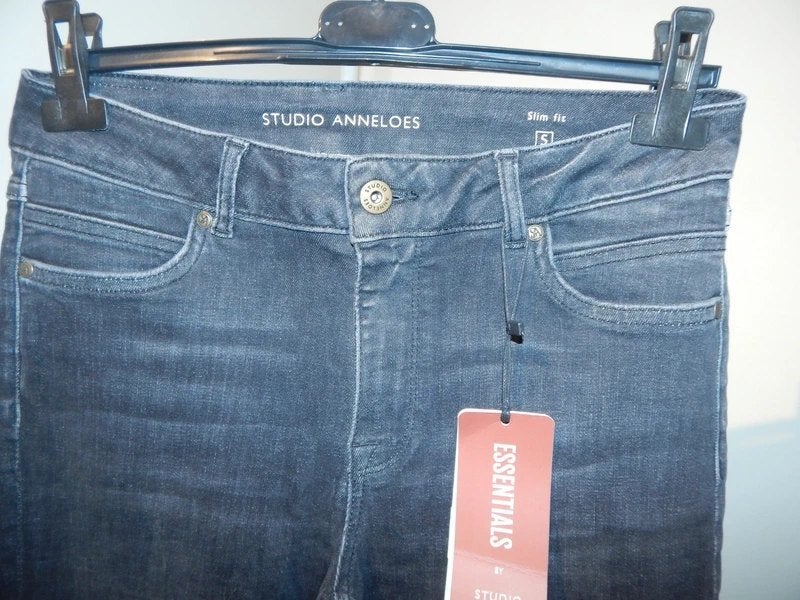 Studio Anneloes slim fit nieuwe zwarte jeans broek S, Studio Anneloes, Verzenden, Zwart, Nieuw