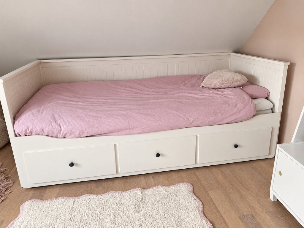 IKEA Hemnes bed, Ophalen, Eenpersoons, Wit, Zo goed als nieuw