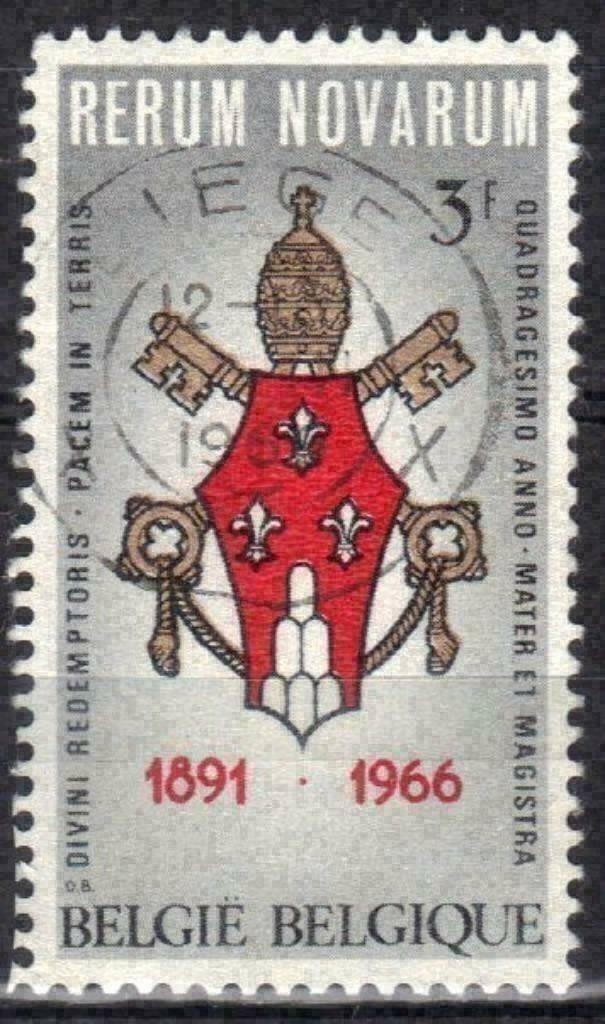 Belgie 1966 - Yvert/OBP 1362 - Encycliek Rerum Novarum (ST), Verzenden, Gestempeld
