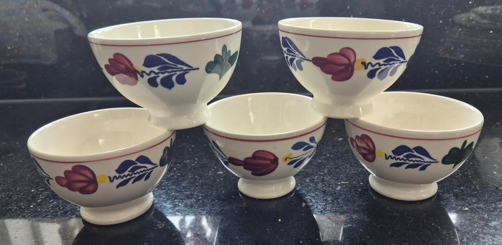 5 Boch Belgium BOERENBONT  schaaltjes, yoghurtschaaltje, Ophalen of Verzenden
