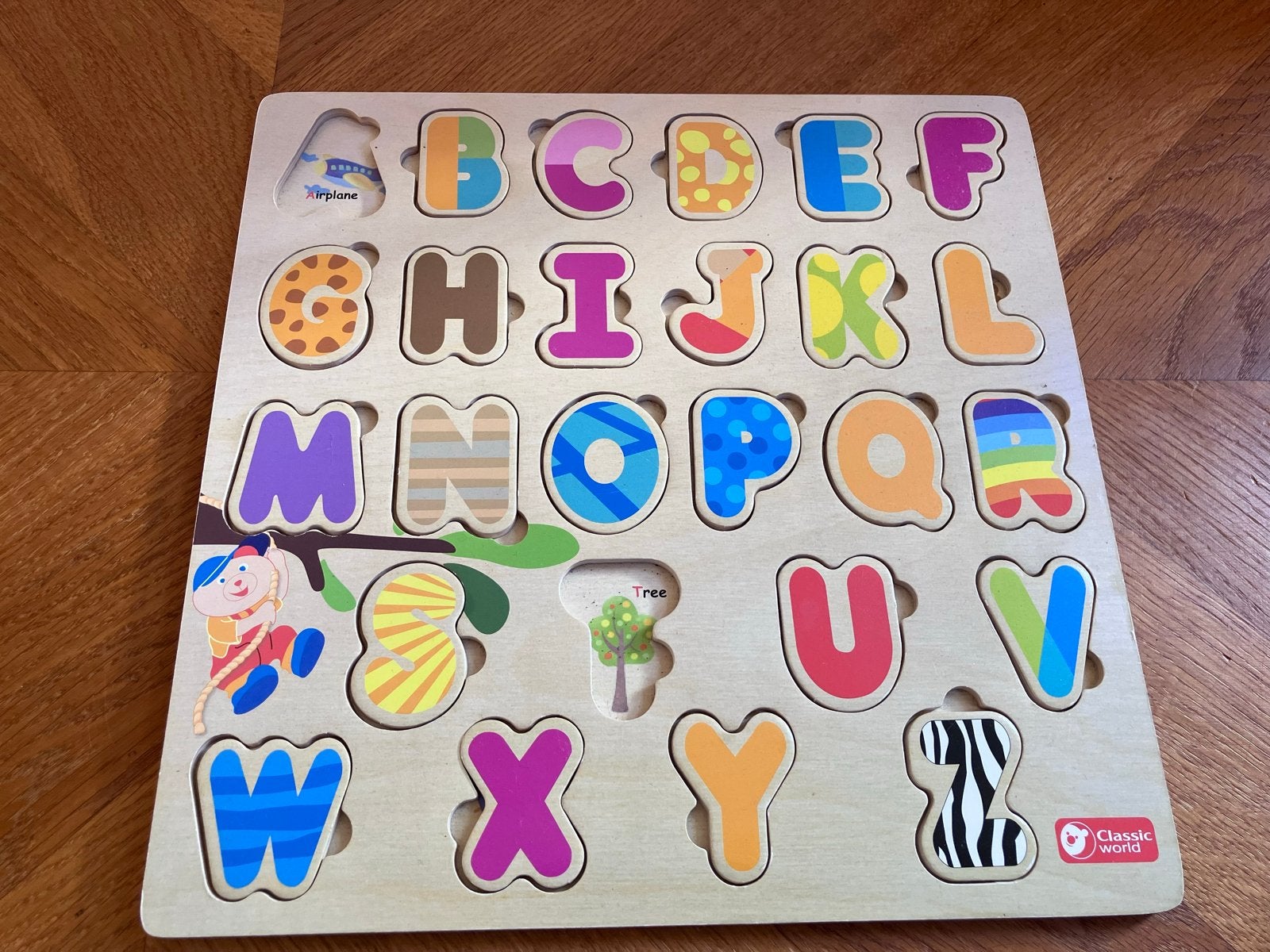 Houten Alfabet Puzzel van Classic World, Ophalen of Verzenden, Zo goed als nieuw, Puzzelen