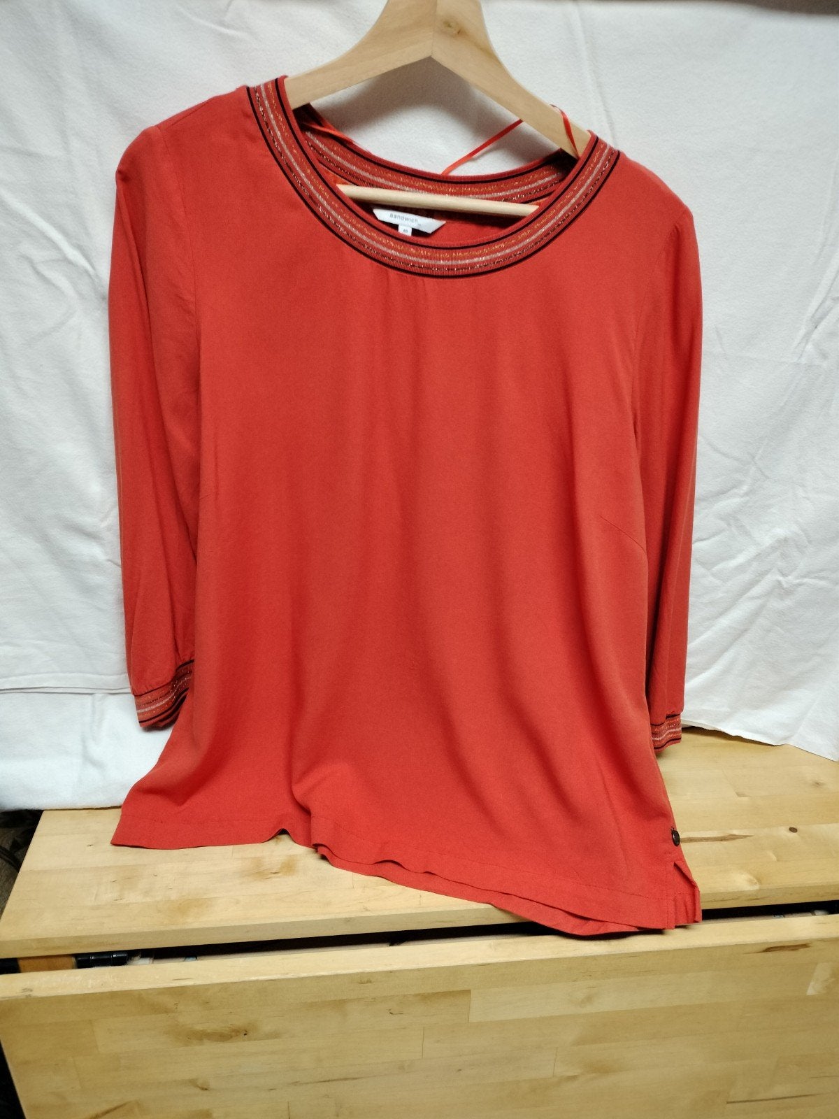 Warm oranje shirt van Sandwich 40, Kleding | Dames, Maat 38/40 (M), Oranje, Ophalen of Verzenden, Zo goed als nieuw