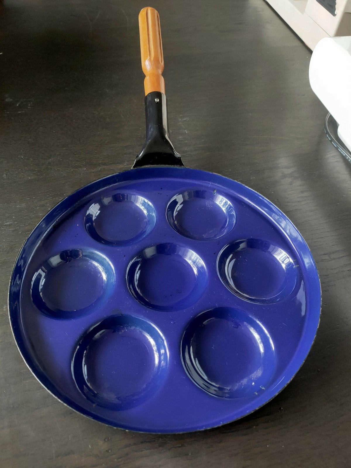 vintage emaille poffertjespan, Ophalen of Verzenden, Overige materialen