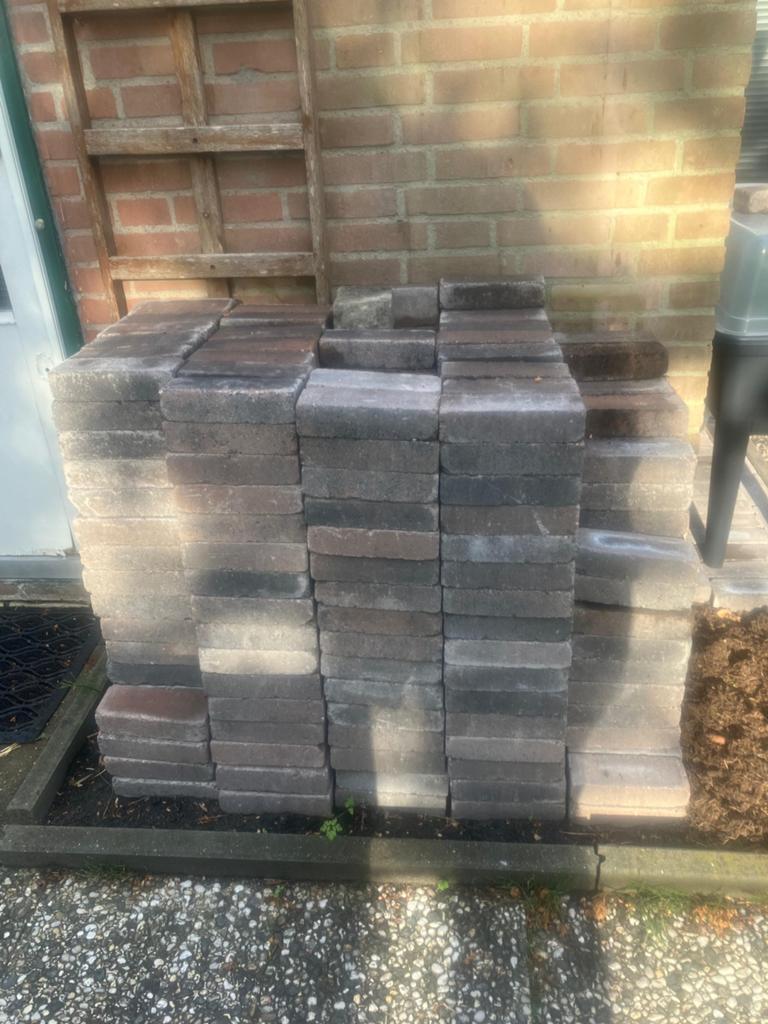 Bestrating voor en/of achtertuin nieuw grijs ophalen, Klinkers, Nieuw, Ophalen of Verzenden, Minder dan 5 m²