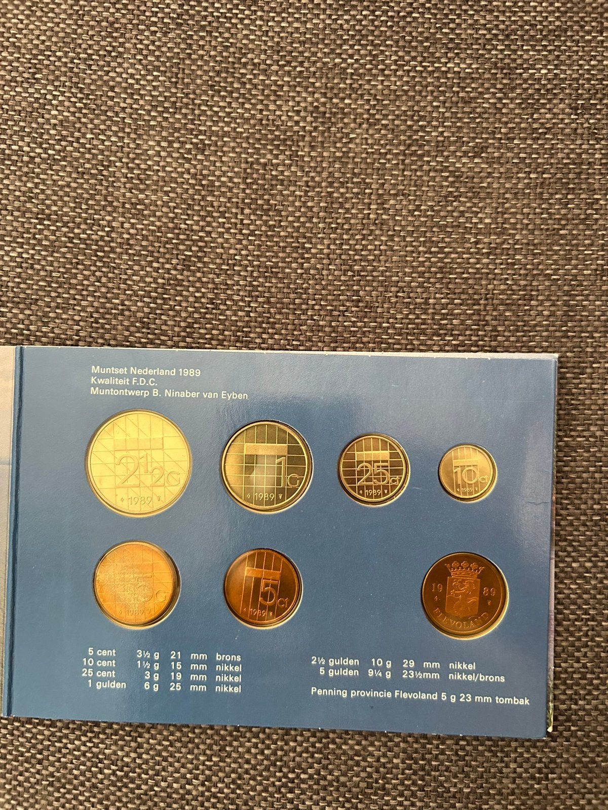 Muntset Nederland 1989 Kwaliteit F.D.C. Flevoland, Postzegels en Munten, Munten | Nederland, Ophalen of Verzenden, Koningin Beatrix