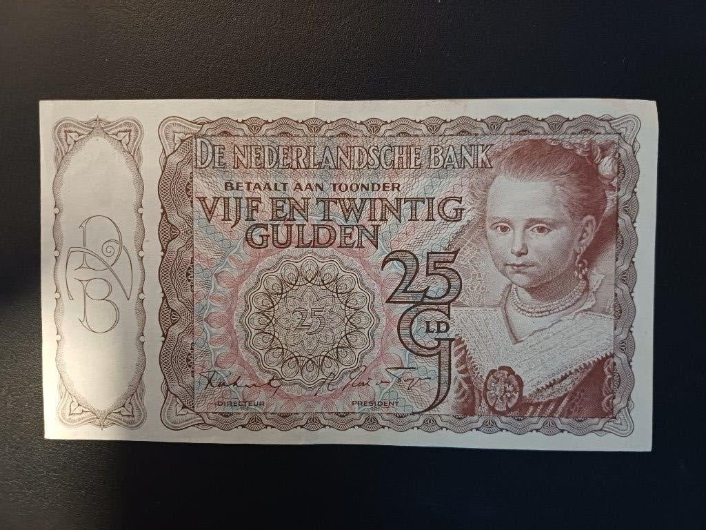 Bankbiljet 25 gulden van 11 oktober 1943, Postzegels en Munten, Bankbiljetten | Nederland, Ophalen of Verzenden, 25 gulden, Los biljet