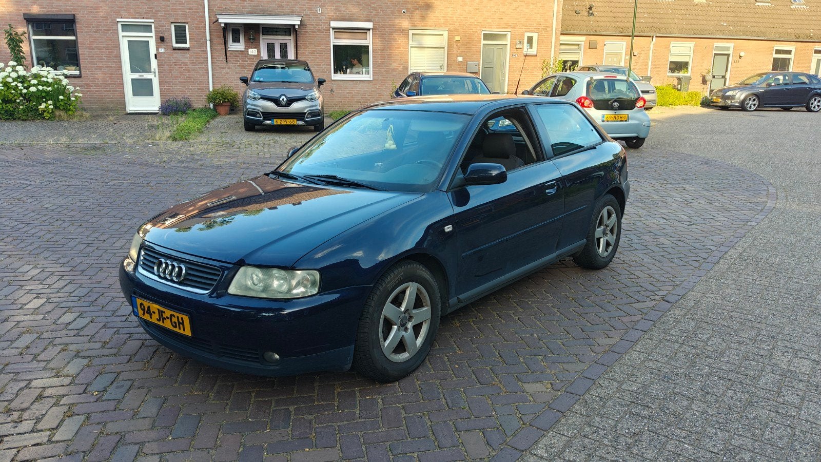 Audi A3 1.8 92KW 3D 2002 Blauw, Auto's, Zwart, 4 cilinders, Blauw, 610 kg