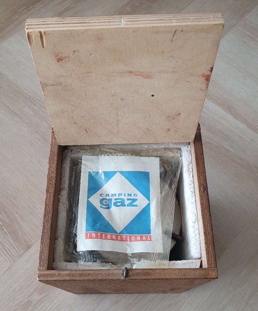 Vintage Campingaz Lumogaz Gaslamp in Reiskist, Ophalen of Verzenden, Gebruikt