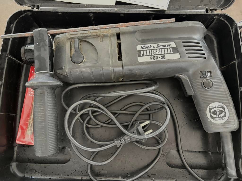 Black & Decker Professional P80-20 boormachine, Boormachine, Gebruikt, Ophalen of Verzenden, Klopboormechanisme