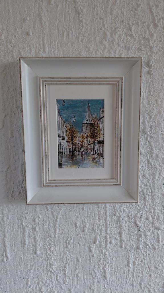Schilderij: Stadsgezicht enschede, Ophalen of Verzenden