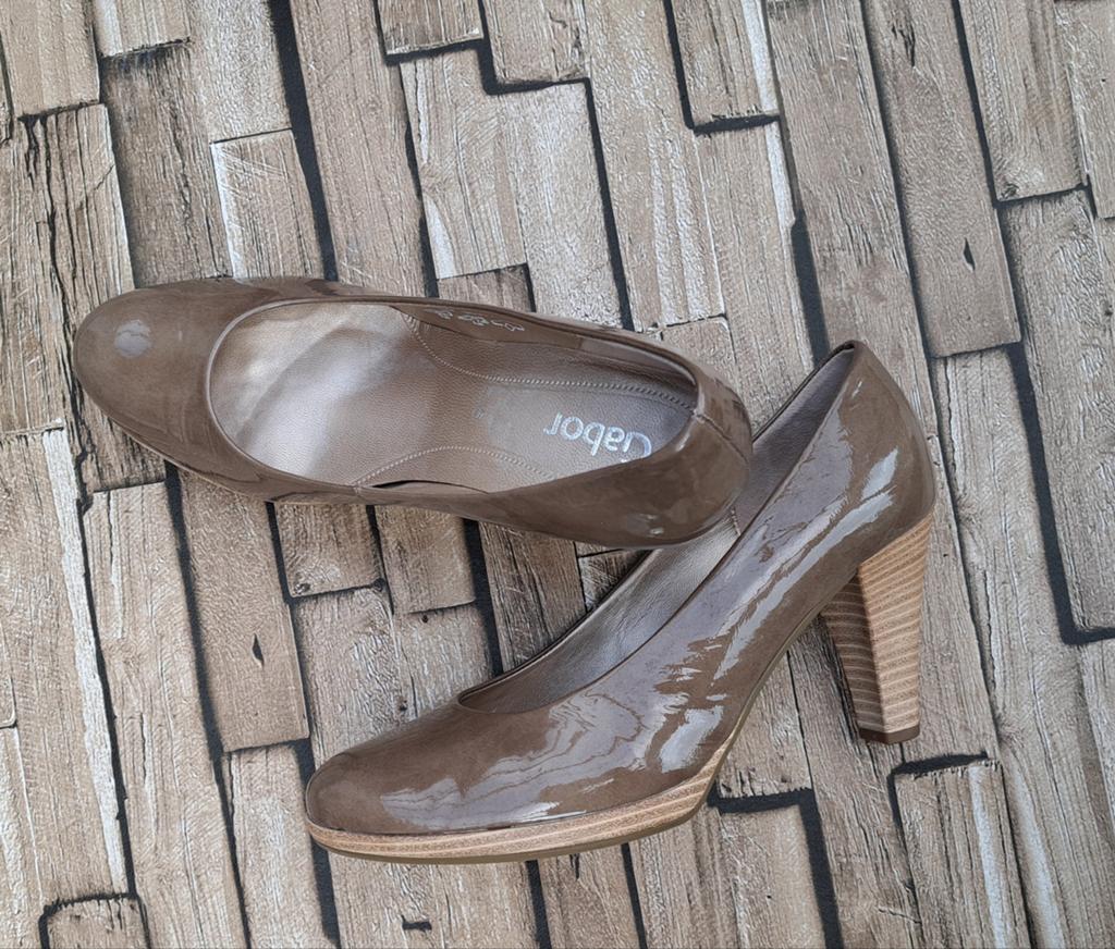 Gabor - lakleren pumps, maat 5 G (38) taupe, Pumps, Bruin, Verzenden, Marienberger Str. 31, 83024 Rosenheim, Duitsland