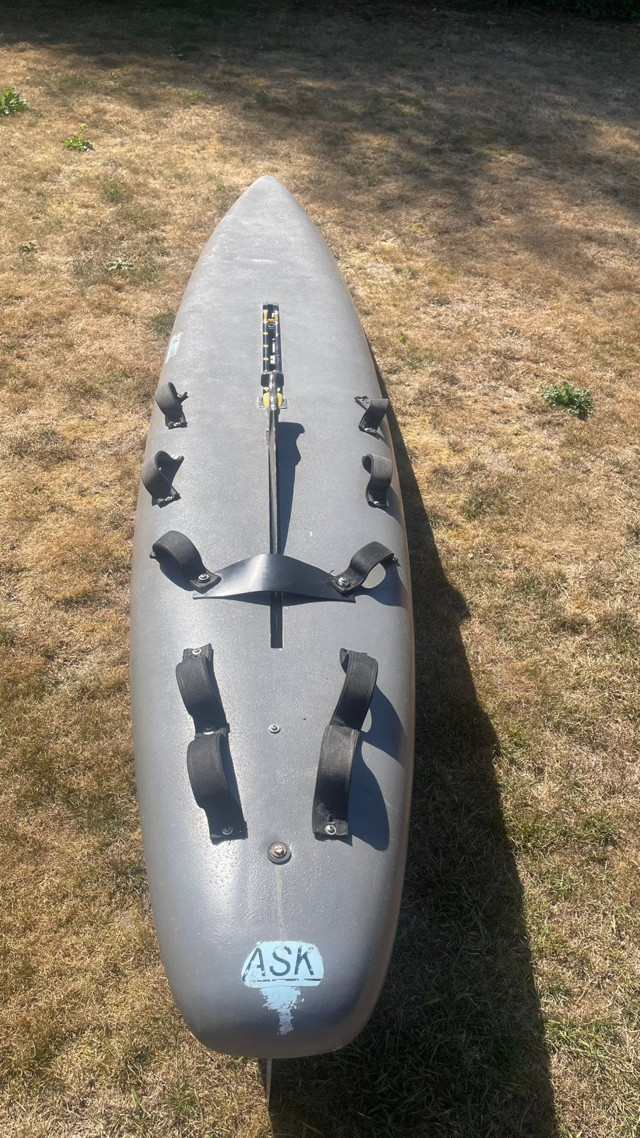 Custom raceboard (ASK), Gebruikt, 300 cm of meer, Plank, Met voetbanden
