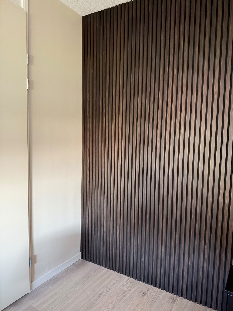 2x akoestisch wandpaneel 280x60 cm, gerookt eiken, nieuw, Doe-het-zelf en Verbouw, Ophalen, Nieuw, Hout