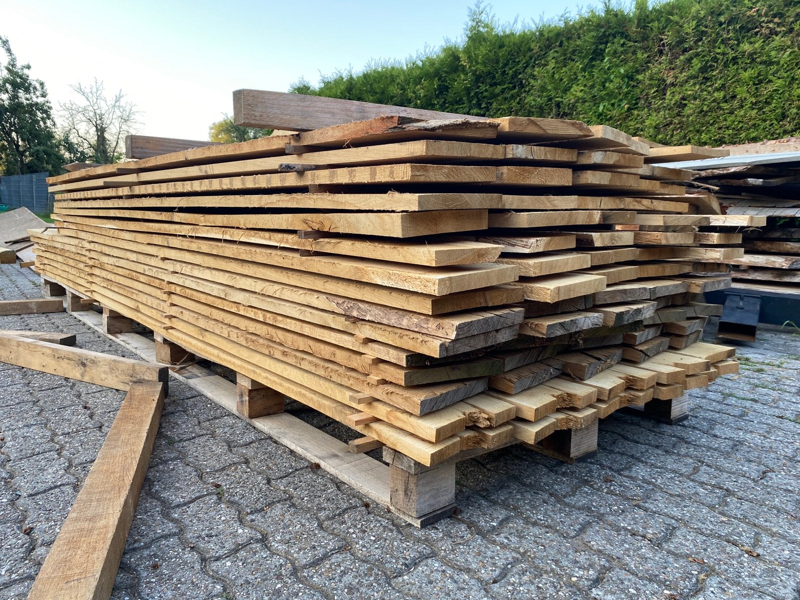 Partij eiken planken, Ophalen, 25 tot 50 mm, Eiken, Nieuw