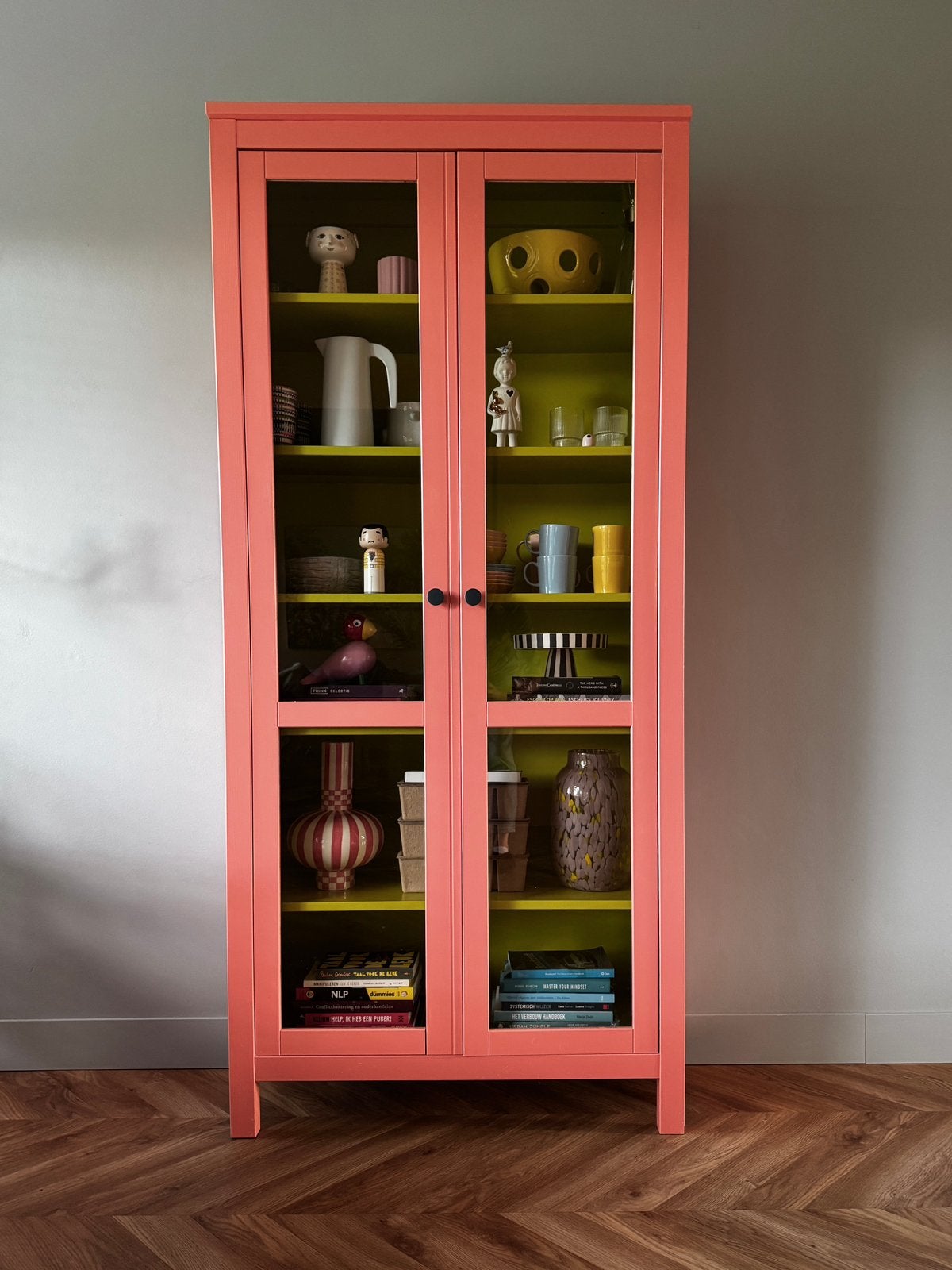 IKEA vitrinekast, Huis en Inrichting, Ophalen, Gebruikt, 50 tot 100 cm, 150 tot 200 cm
