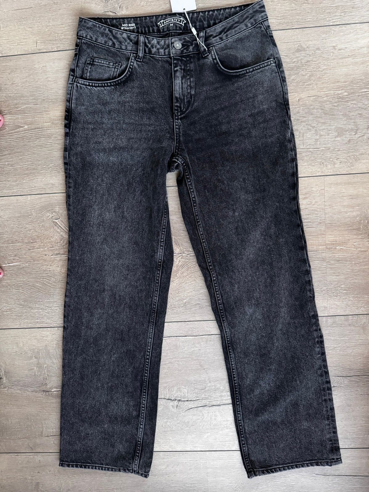 Amy & Ivy Mid Rise Straight Jeans, Ophalen of Verzenden, Nieuw, Zwart, W30 - W32 (confectie 38/40)