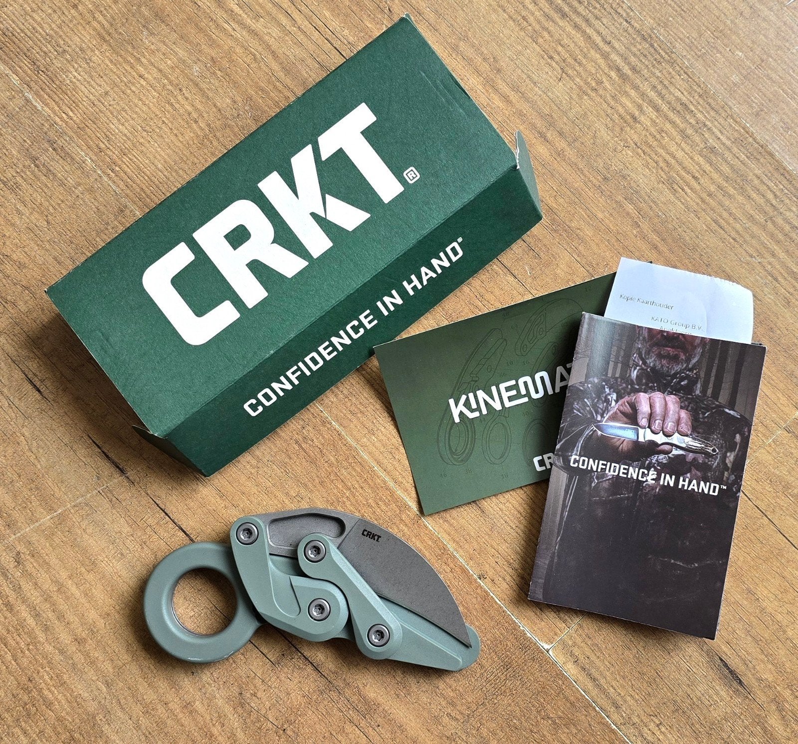 CRKT 4041GR Provoke Kinematic Karambit Zakmes EDC - ZGAN, Ophalen of Verzenden, Zo goed als nieuw