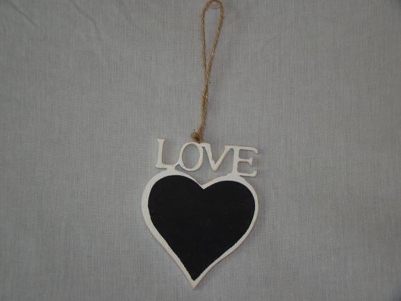 Hanger hart krijtbord met tekst p/st., Ophalen of Verzenden, Nieuw, Hout