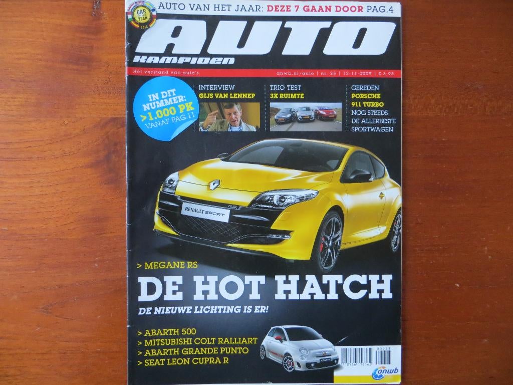 Autokampioen 23 2009 Abarth, 911 Turbo, Megane RS, Cupra R, Ophalen of Verzenden, Nieuw, Porsche