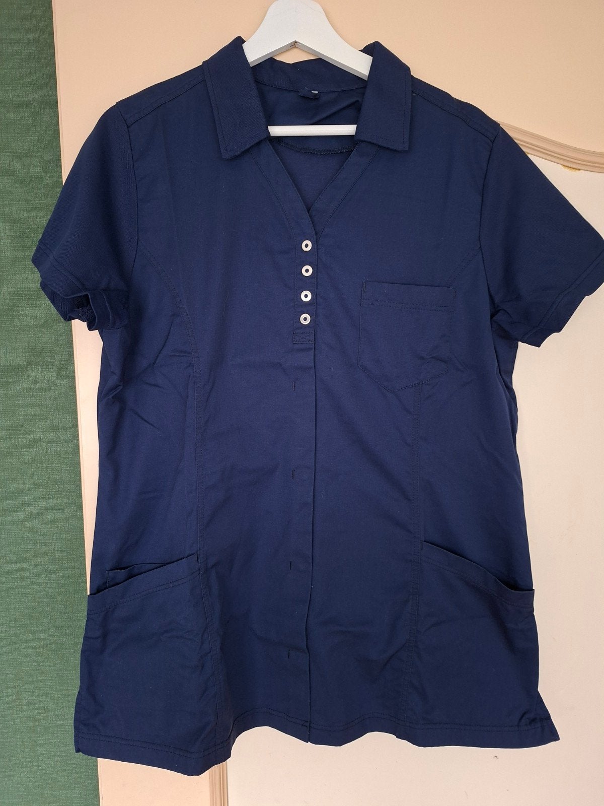 De Berkel zorgjasje/tuniek maat 46, donkerblauw, Blauw, Maat 46/48 (XL) of groter, Ophalen of Verzenden, Zo goed als nieuw