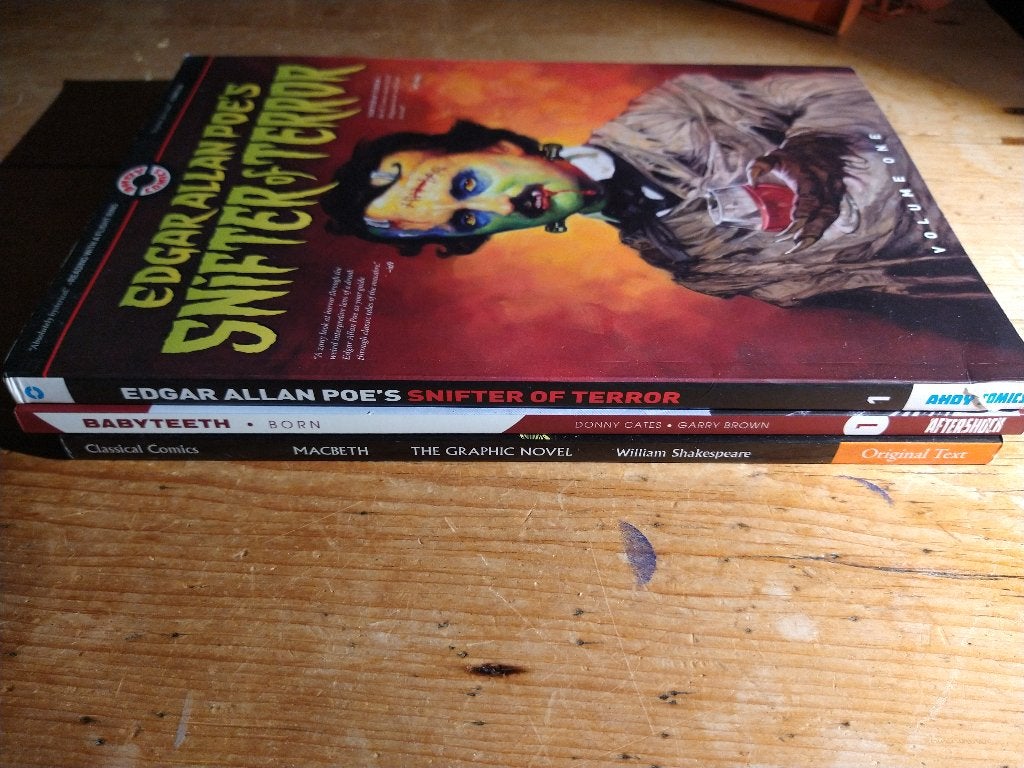 Horror Comics: babyteeth, Macbeth, Edgar Allan poe, Boeken, Strips | Comics, Zo goed als nieuw, Meerdere comics, Amerika, Ophalen of Verzenden