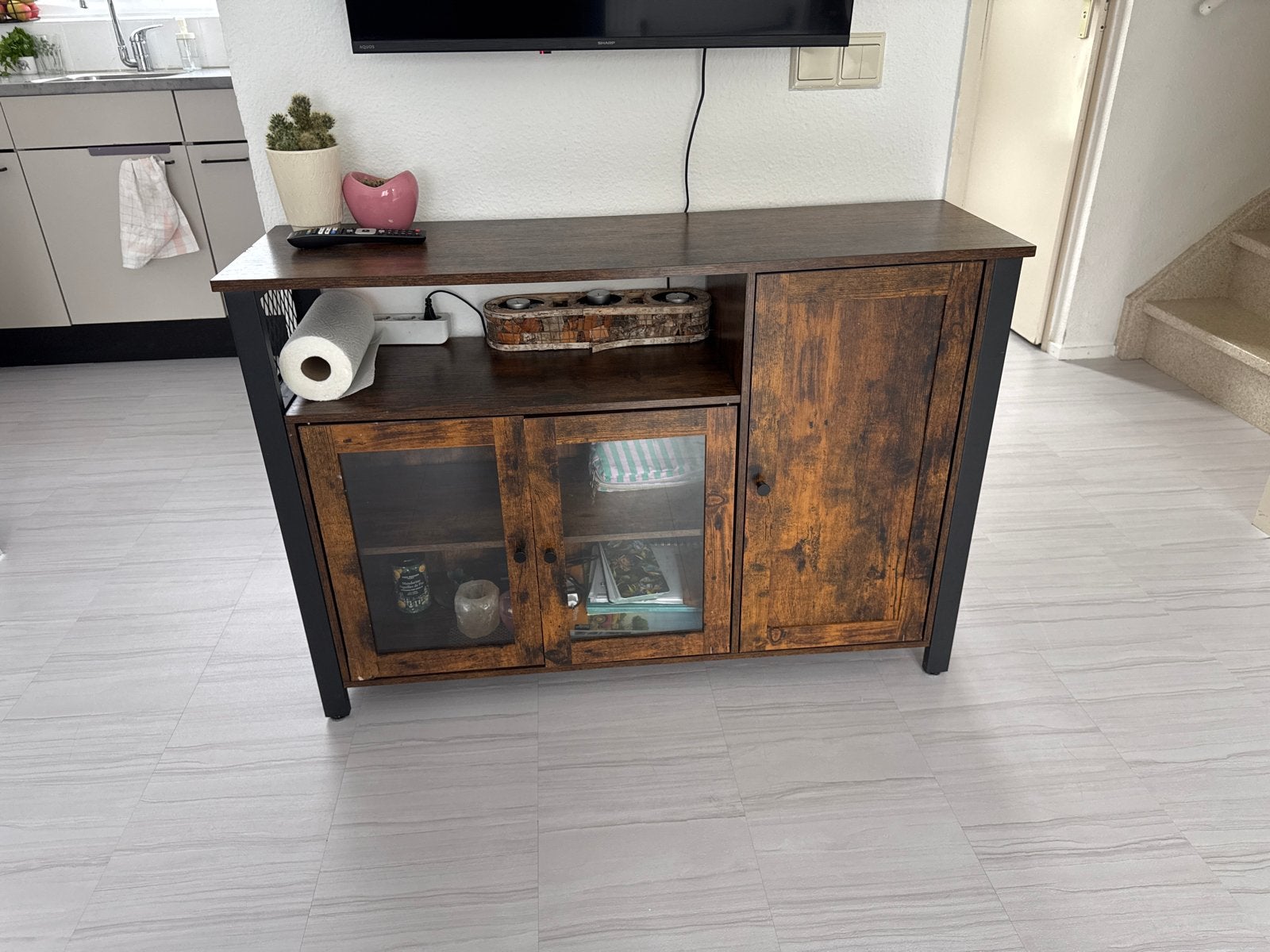 Dressoir 33x110x76 (dxbxh) met industriële look, Ophalen, Gebruikt, 100 tot 150 cm, 25 tot 50 cm