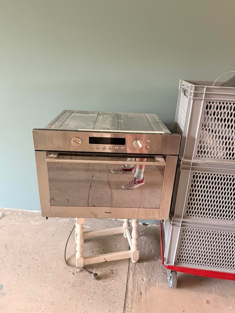 Gebruikte inbouw combimagnetron voor project of verbouwing, Ophalen, 45 tot 50 cm, Hete lucht, Pelgrim