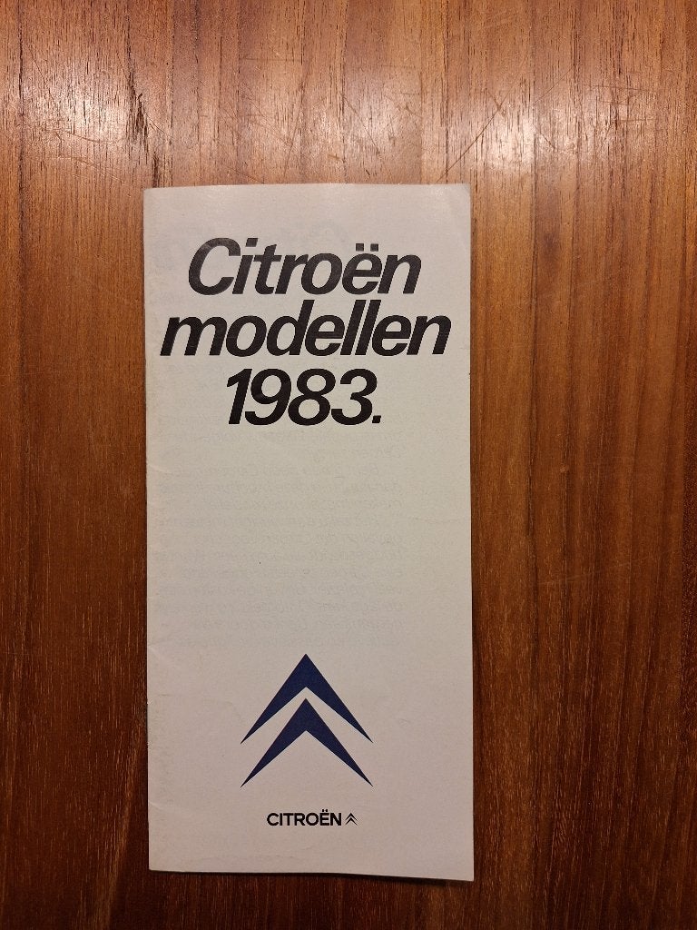 Citroen brochure modellen  uit 1983, Boeken, Ophalen of Verzenden, Gelezen, Citroën