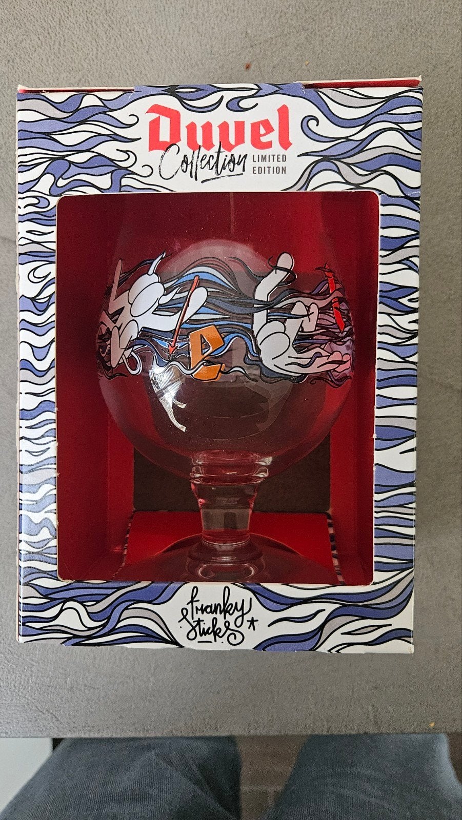 Duvel Collection Limited Edition glas Franky Sticks, Nieuw, Ophalen of Verzenden, Meerkleurig, Overige merken